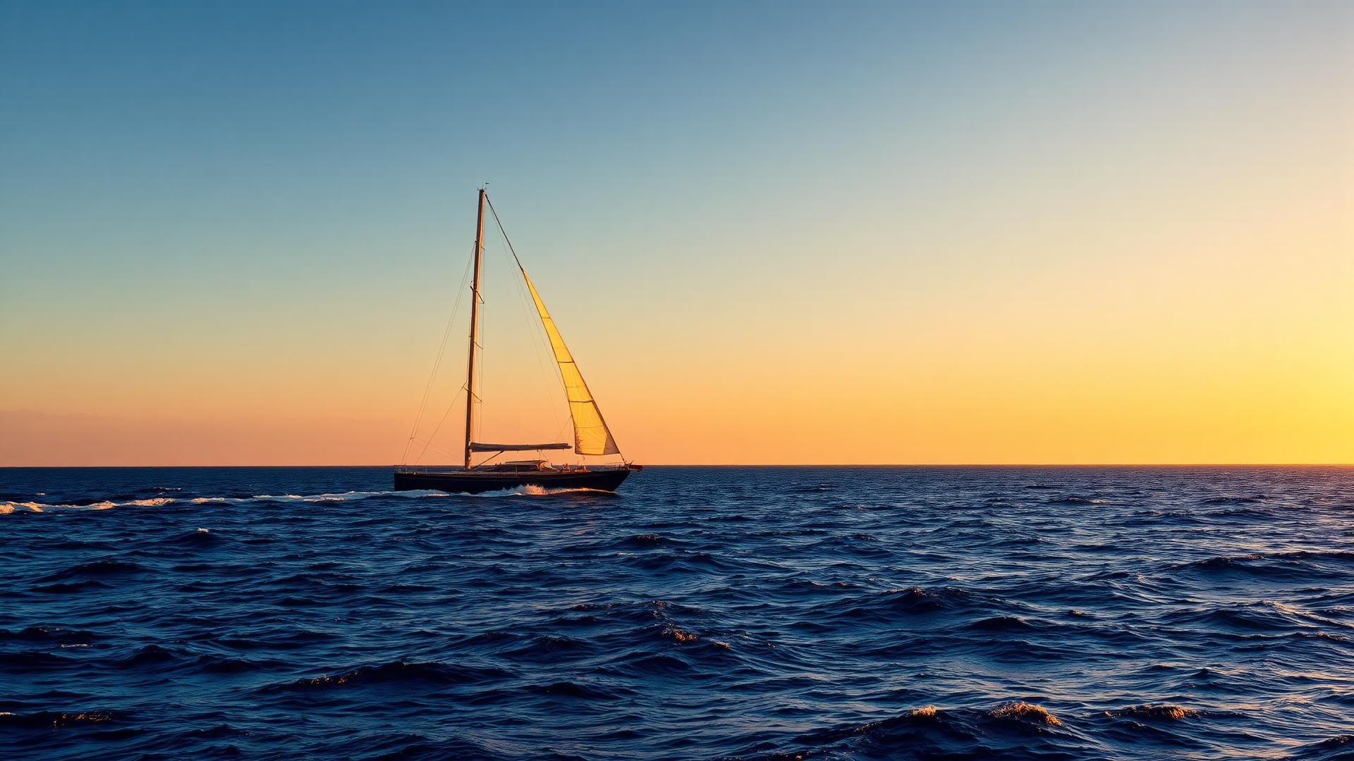 Mar aberto ao amanhecer